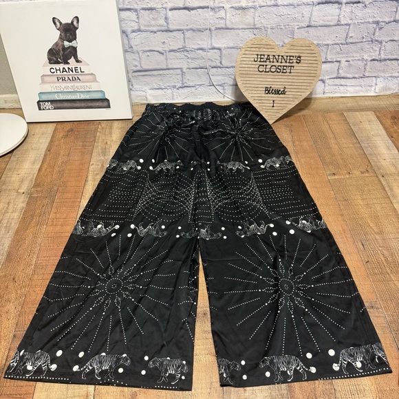 Johnny Was Biya black silk celestial tiger set Size XL RARE - Picture 13 of 16